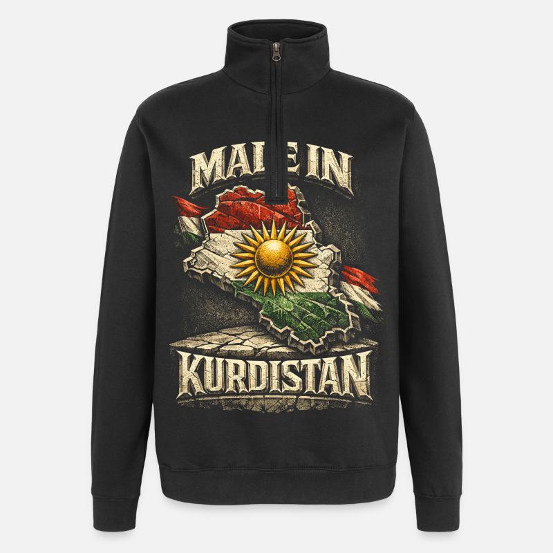 Kurdes kurdes du Kurdistan - Sweat à zip 1/4 - noir