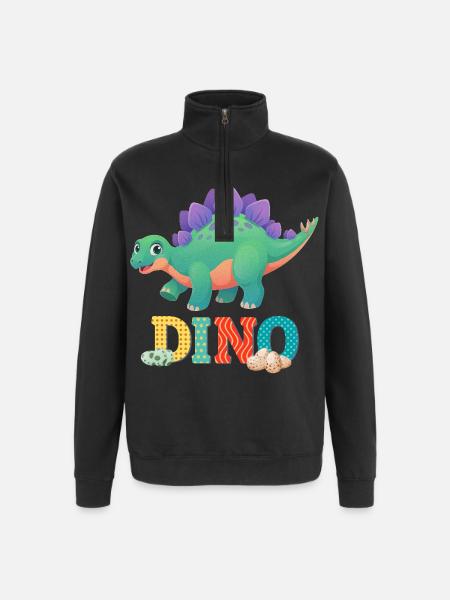 DINO - Quarter-Zip Sweatshirt - black