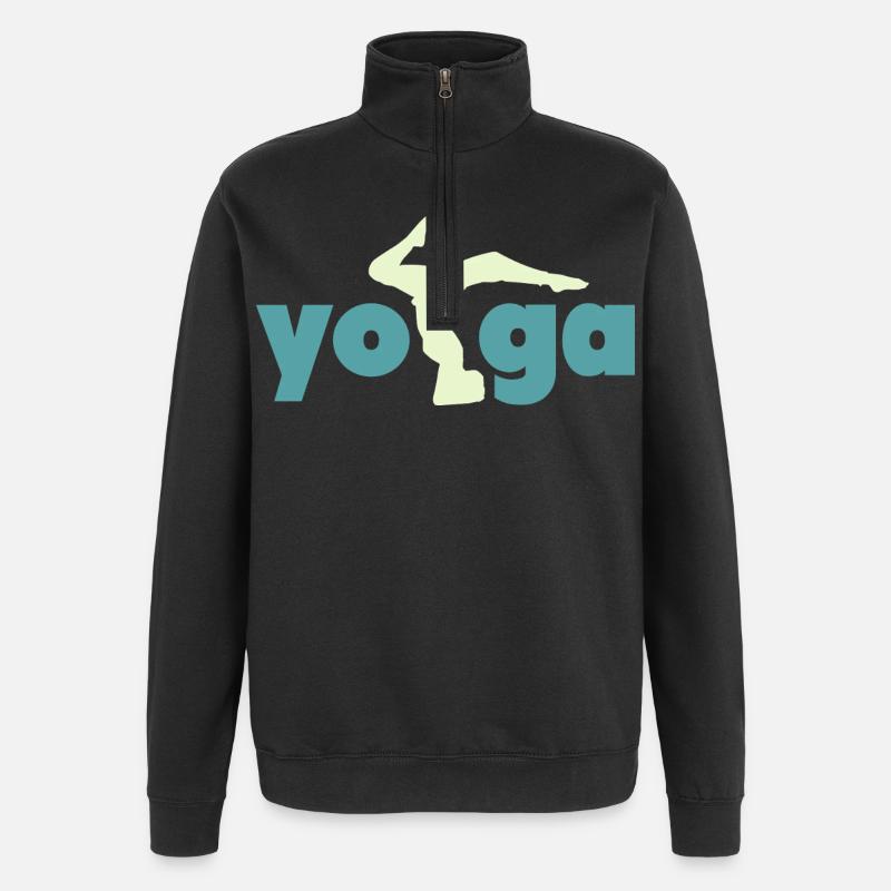 Yoga - Sweat à zip 1/4 - noir