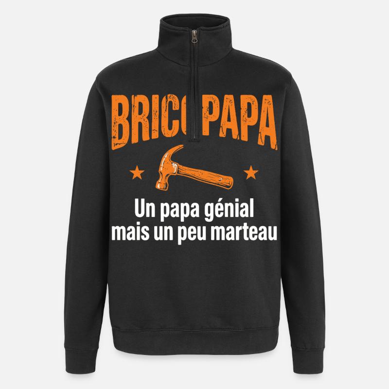 Vater Handwerker Humor Handwerker - Quarter-Zip-Sweatshirt - Schwarz