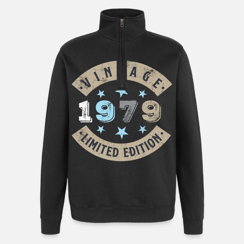 Millésime 1979 - Sweat à zip 1/4 - noir