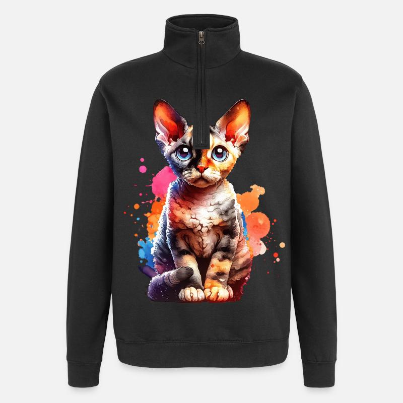 Cadeau Devon Rex - Sweat à zip 1/4 - noir