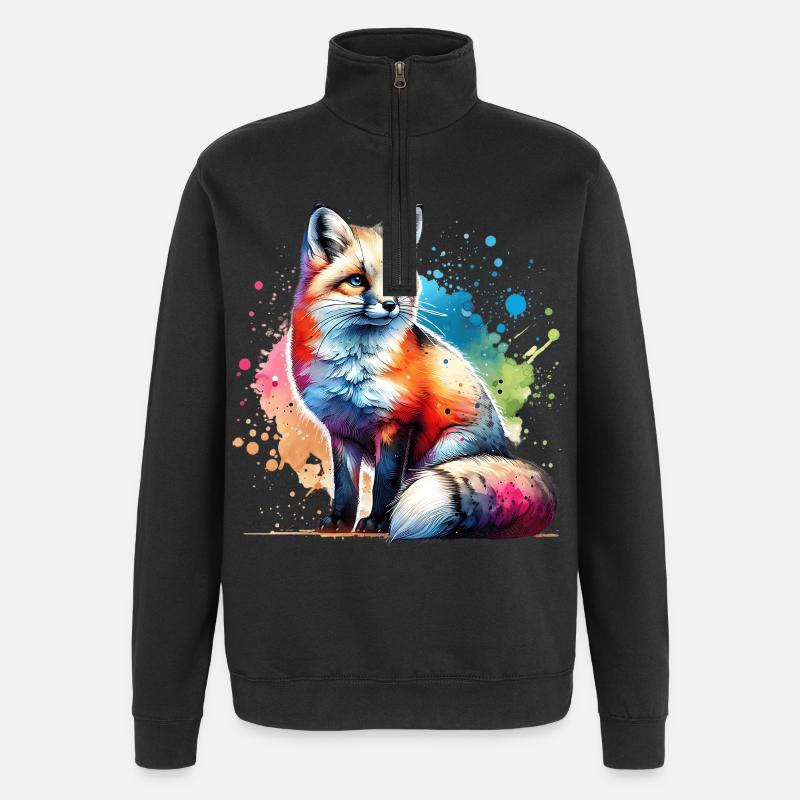 Don Swiftfox - Sweat à zip 1/4 - noir