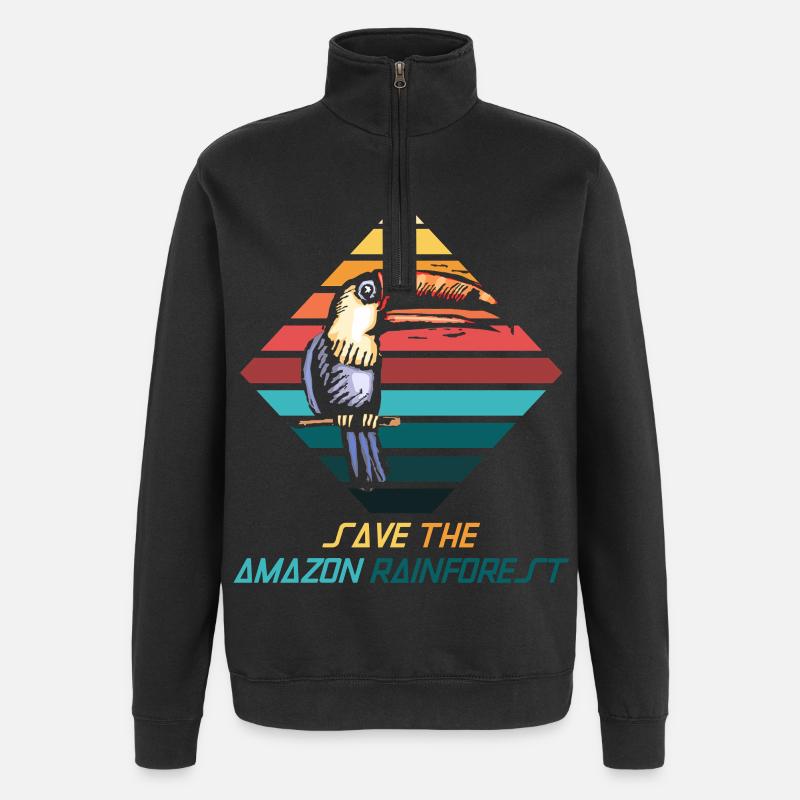 Sava – Save the rainforest - Quarter-Zip Sweatshirt - black