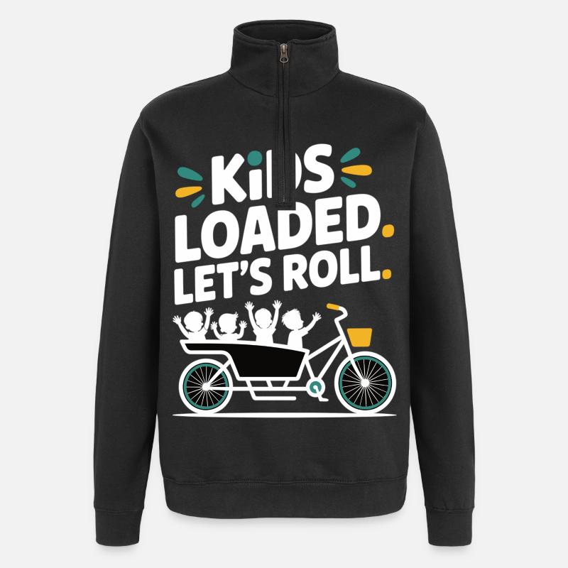Vélo cargo Kids Loaded - Sweat à zip 1/4 - noir