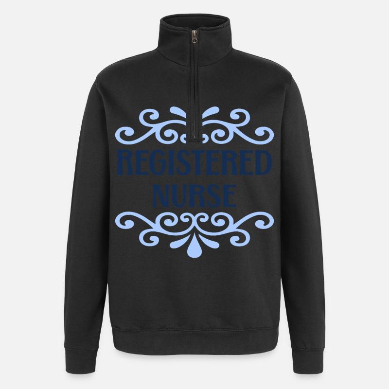 examinierte Krankenschwester - Quarter-Zip-Sweatshirt - Schwarz