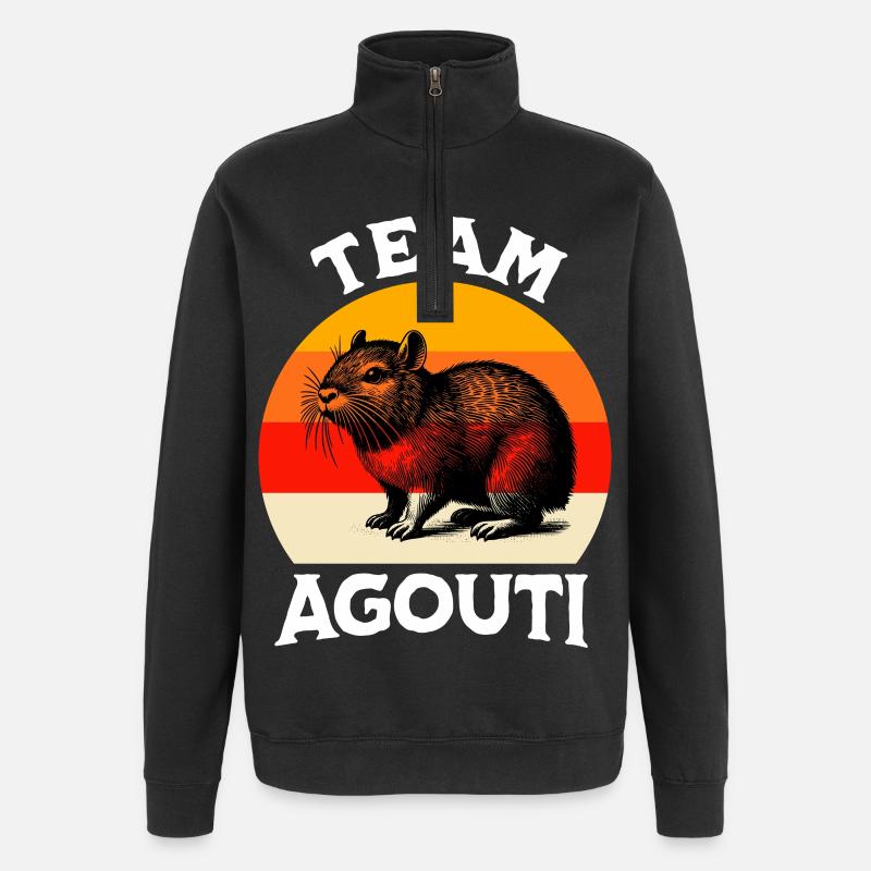 Équipe Aguti - Sweat à zip 1/4 - noir
