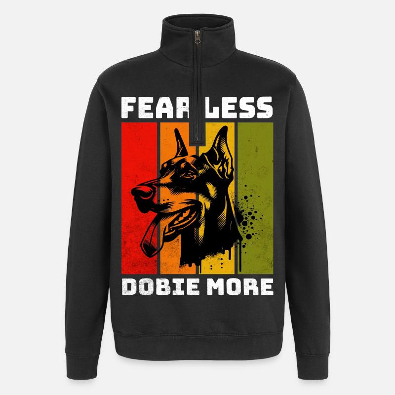 Doberman Dobermann - Quarter-Zip Sweatshirt - black