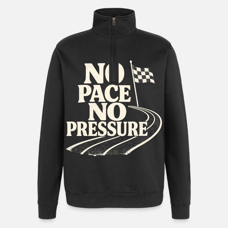 Pas de rythme, pas de pression - Sweat à zip 1/4 - noir