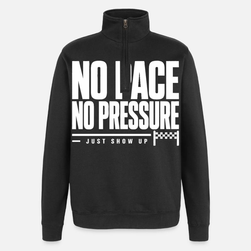 Pas de rythme, pas de pression - Sweat à zip 1/4 - noir