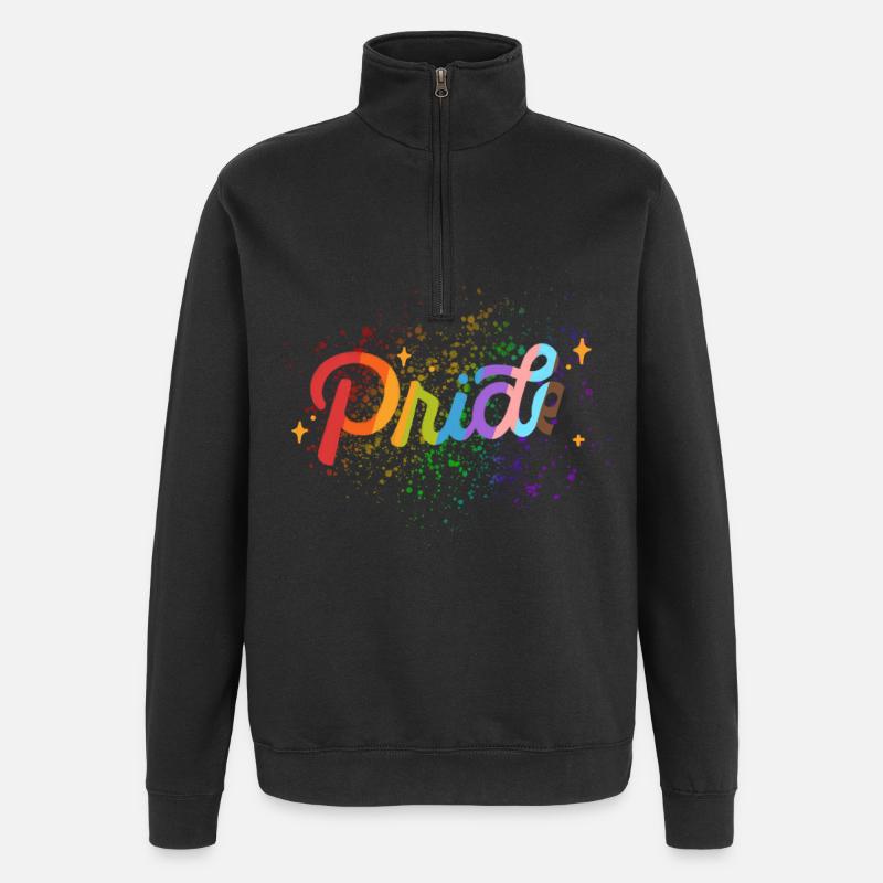 Éclaboussure de peinture Pridemix - Sweat à zip 1/4 - noir