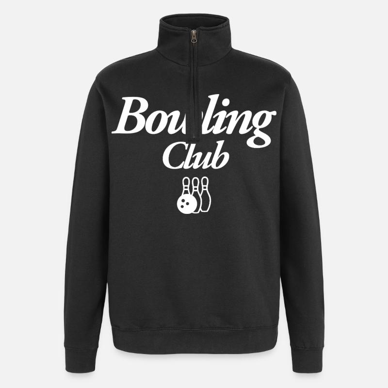 Bowling Club - Sweat à zip 1/4 - noir