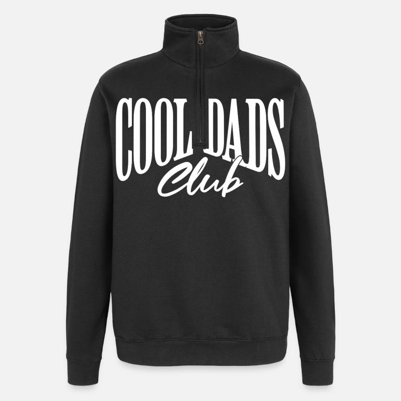 Club des papas cool - Sweat à zip 1/4 - noir