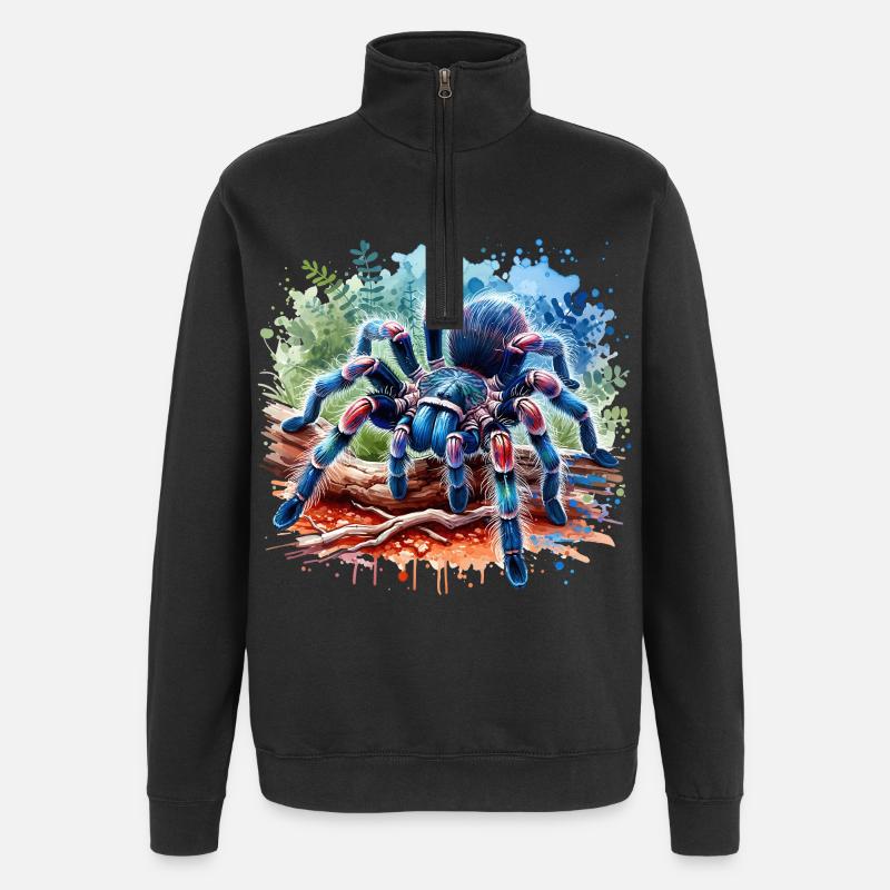 Gooty Sapphire Tarantula Gift - Quarter-Zip Sweatshirt - black