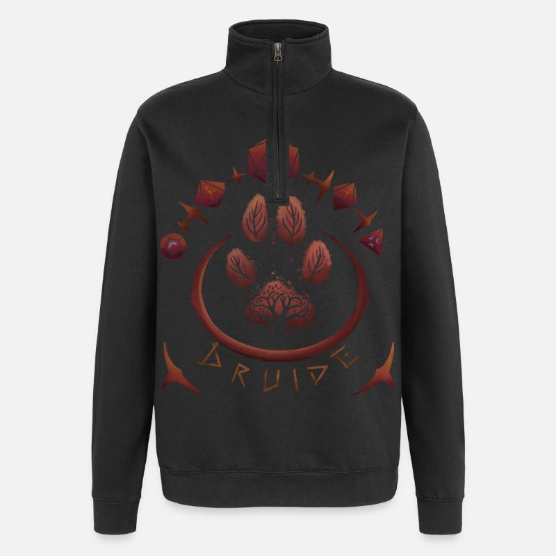 Druide - Sweat à zip 1/4 - noir