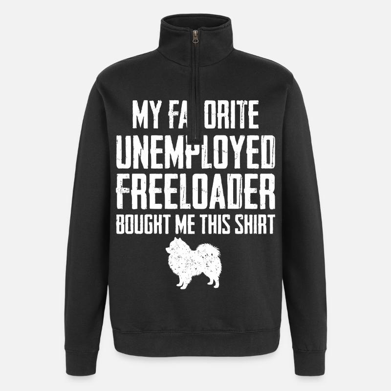Profiteur pomeranien drôle - Sweat à zip 1/4 - noir