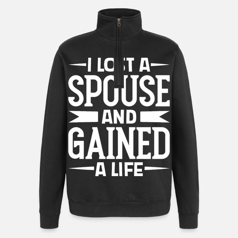 Conjoint perdu - Vie gagnée - Sweat à zip 1/4 - noir