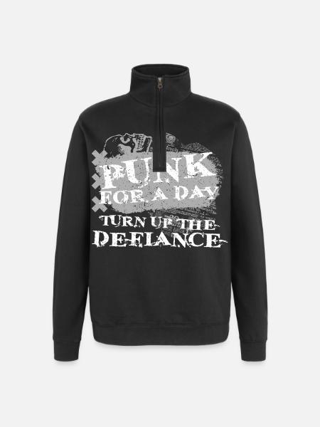Punk For A Day - Quarter-Zip Sweatshirt - black