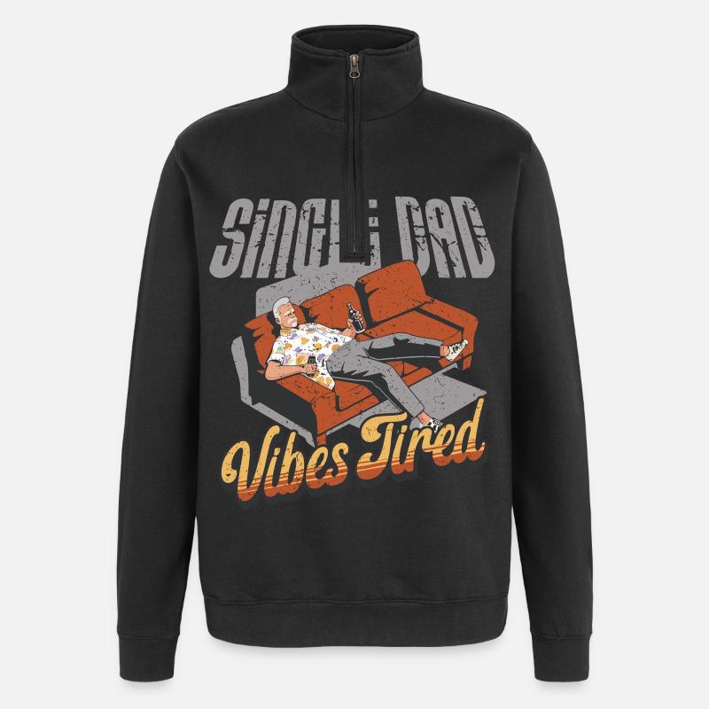 Père célibataire Père célibataire - Sweat à zip 1/4 - noir
