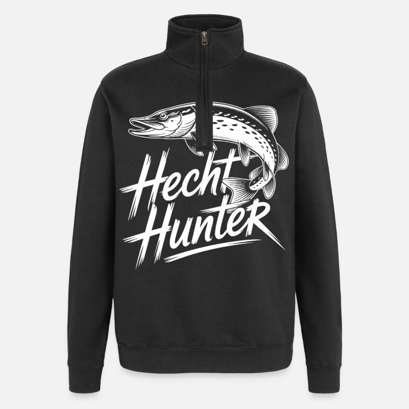Pike Angler - Quarter-Zip Sweatshirt - black