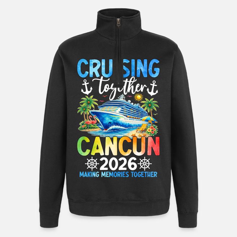 Croisière ensemble Cancún 2026 - Sweat à zip 1/4 - noir