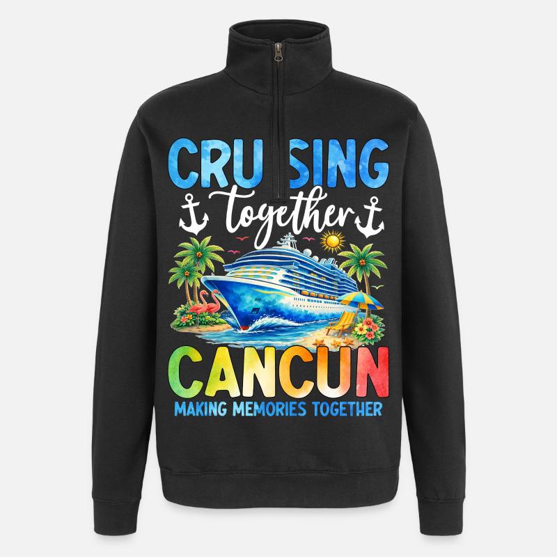 Croisière ensemble à Cancún - Sweat à zip 1/4 - noir