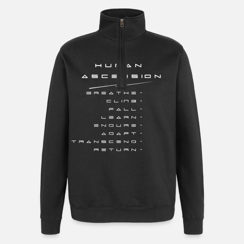Human ascension - Sweat à zip 1/4 - noir