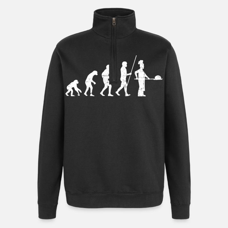 Boulanger Evolution Look Vieilli - Sweat à zip 1/4 - noir