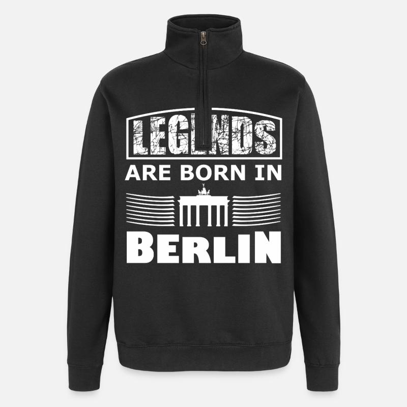 Légendes de Berlin - Sweat à zip 1/4 - noir