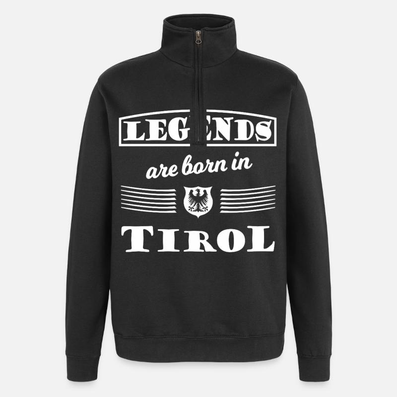 Legends from Tyrol - Quarter-Zip Sweatshirt - black