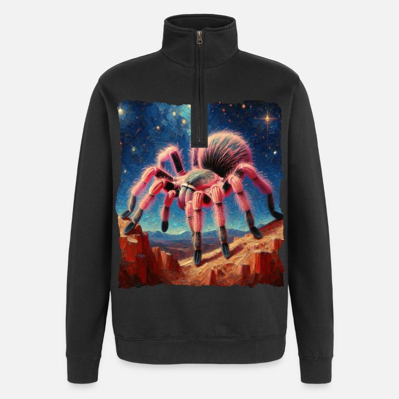 Chile Vogelspinne Starry Night - Quarter-Zip-Sweatshirt - Schwarz