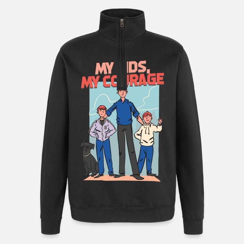 Père célibataire Père célibataire - Sweat à zip 1/4 - noir