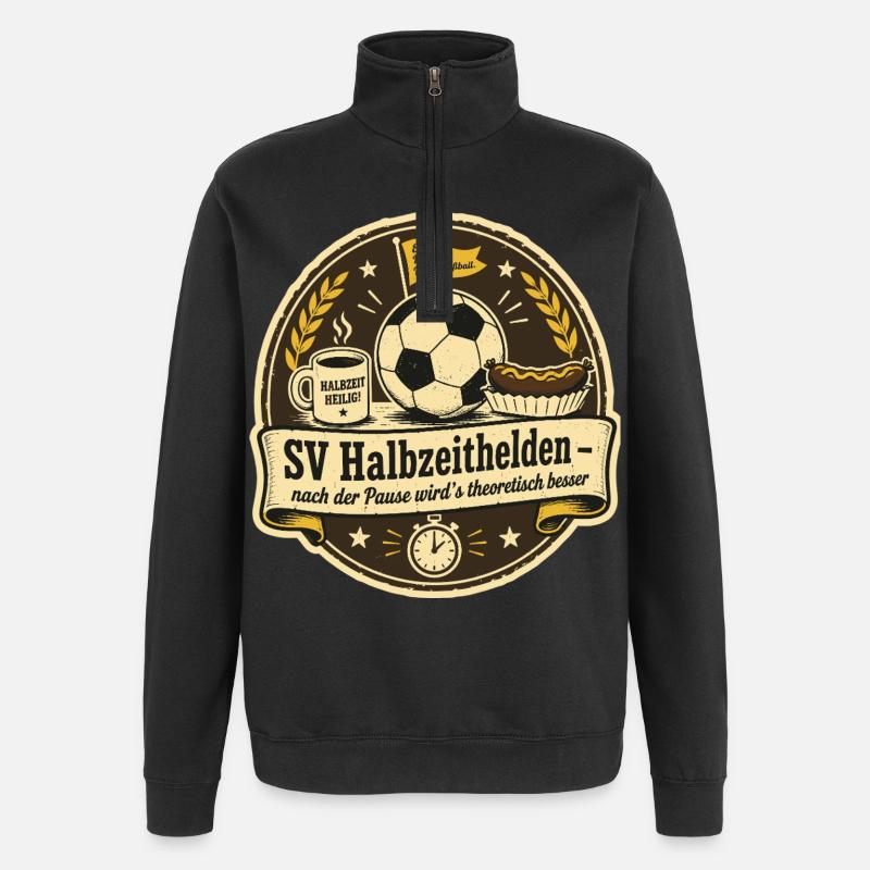 SV Halbzeithelden - Quarter-Zip-Sweatshirt - Schwarz
