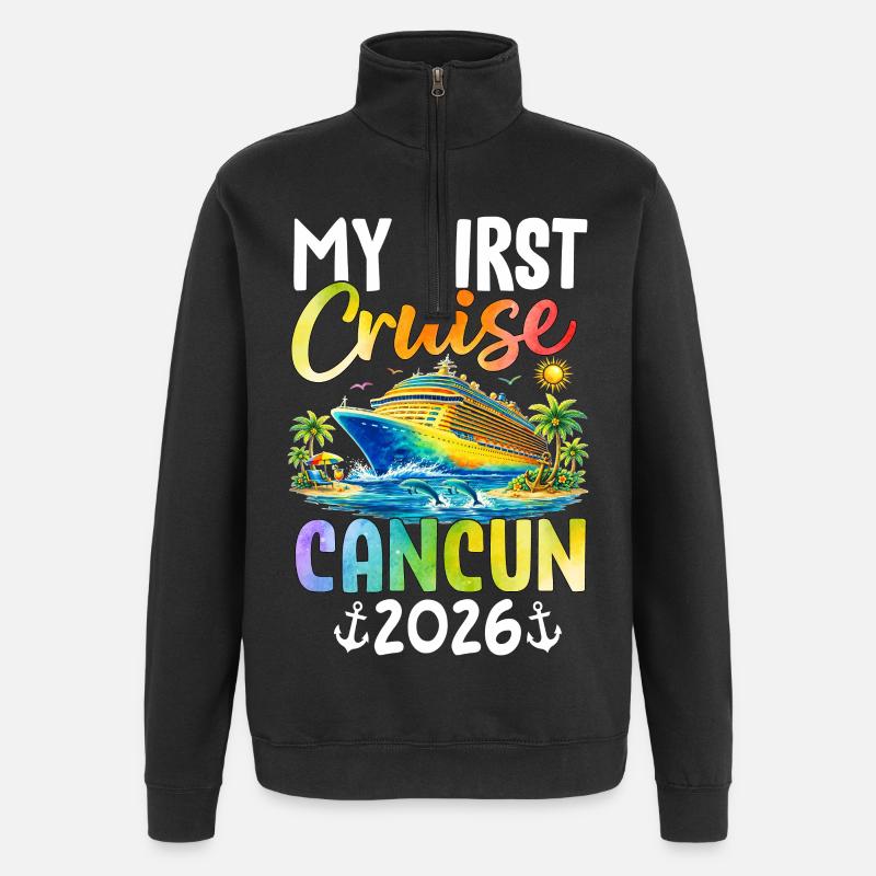 My First Cruise Cancun 2026 - Quarter-Zip Sweatshirt - black