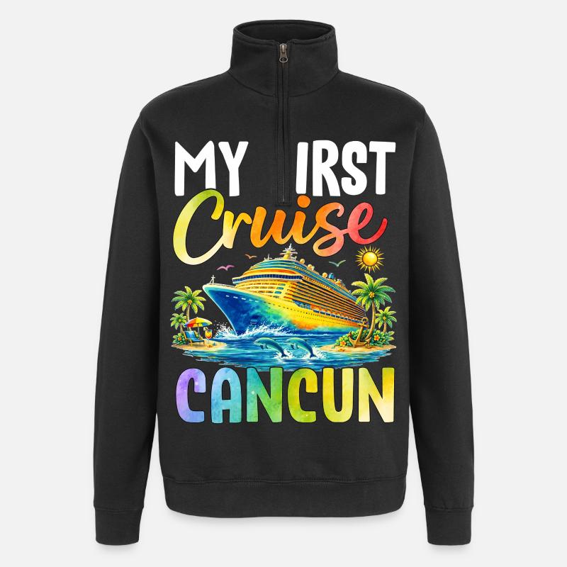 My First Cruise Cancun - Quarter-Zip Sweatshirt - black