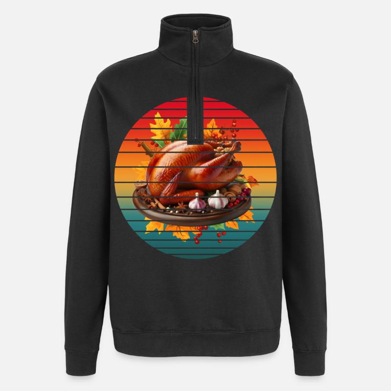DINDE MILLÉSIMÉE - Sweat à zip 1/4 - noir