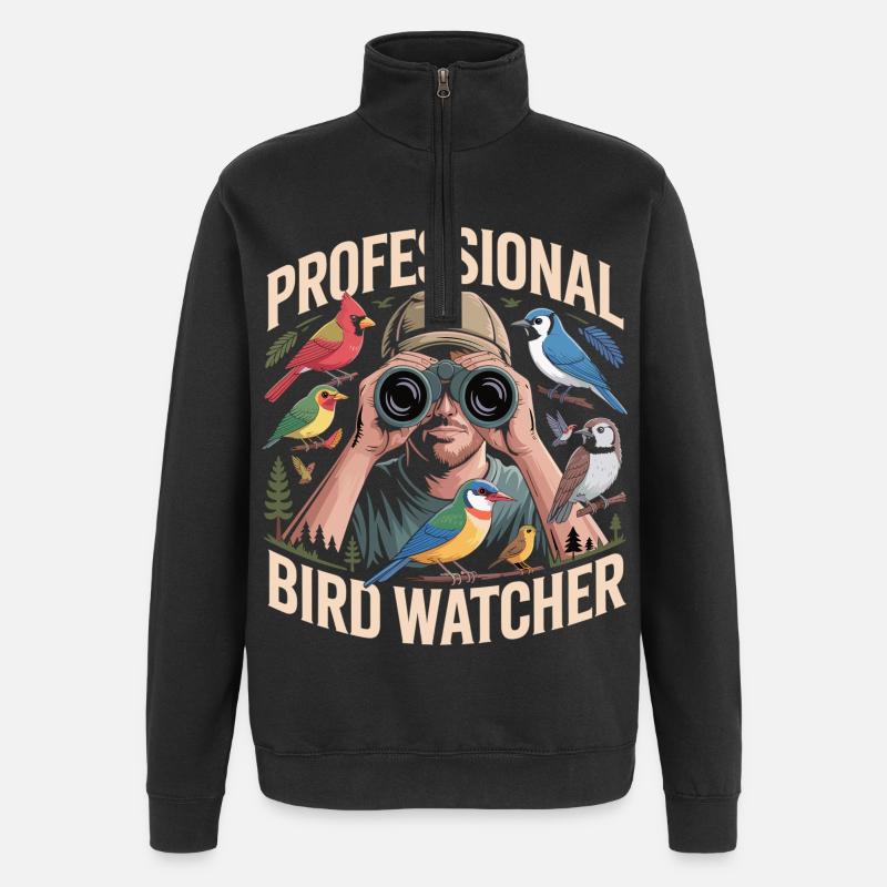 Professional Birdwatcher Birdwatcher - Quarter-Zip Sweatshirt - black
