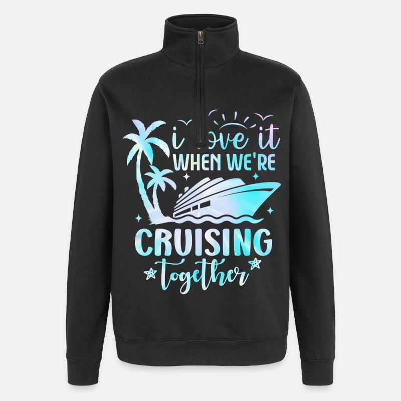 Croisière ensemble Palms & Yacht - Sweat à zip 1/4 - noir
