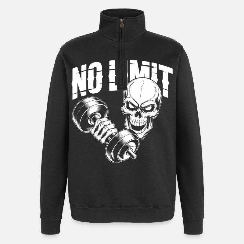 Entraînement du crâne - Sweat à zip 1/4 - noir