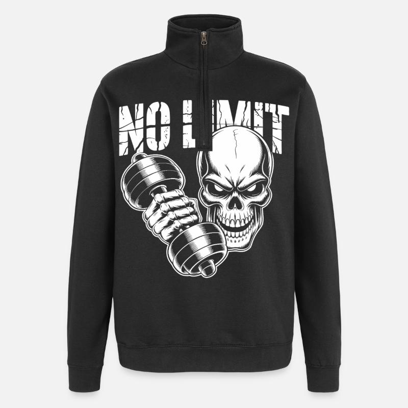 No Limit Gym - Sweat à zip 1/4 - noir