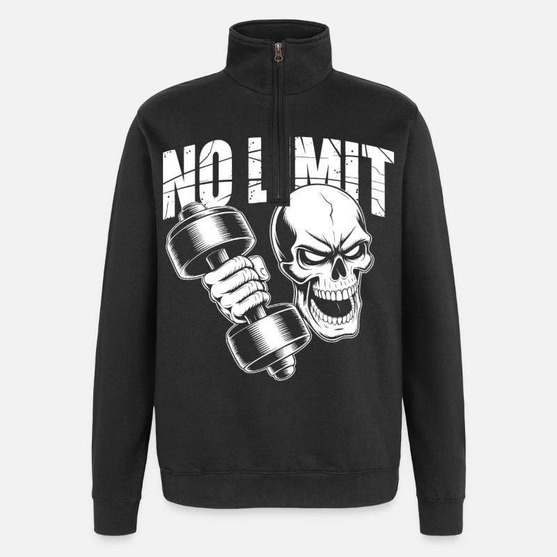 No Limit Gym - Sweat à zip 1/4 - noir