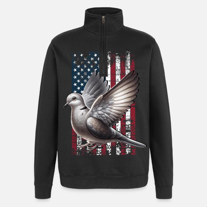 Diamond Dove US Diamanttaube - Quarter-Zip Sweatshirt - black