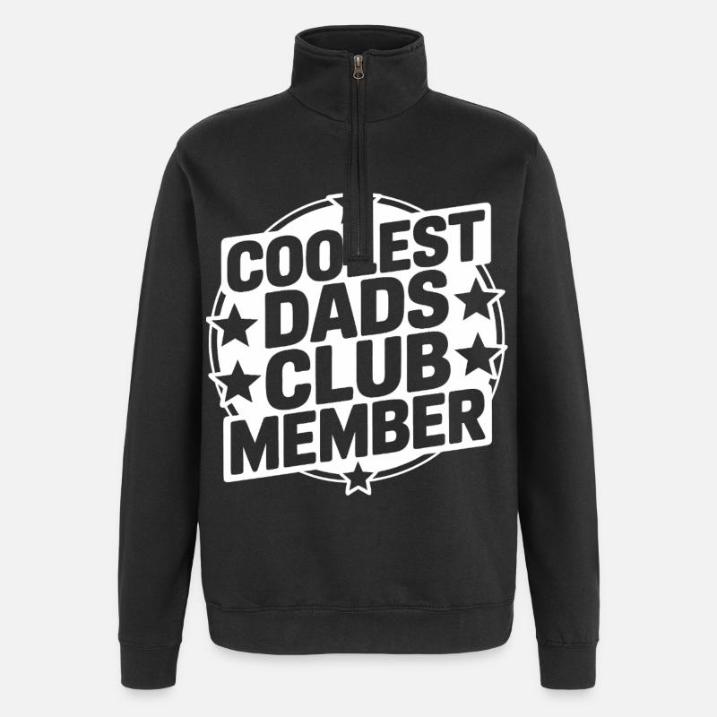 Super Papa Club - Sweat à zip 1/4 - noir