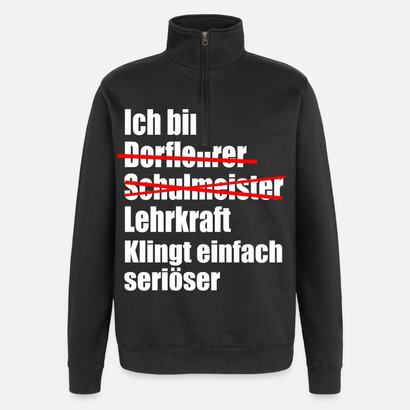Lehrer Studium Abschluss bestanden - Quarter-Zip-Sweatshirt - Schwarz
