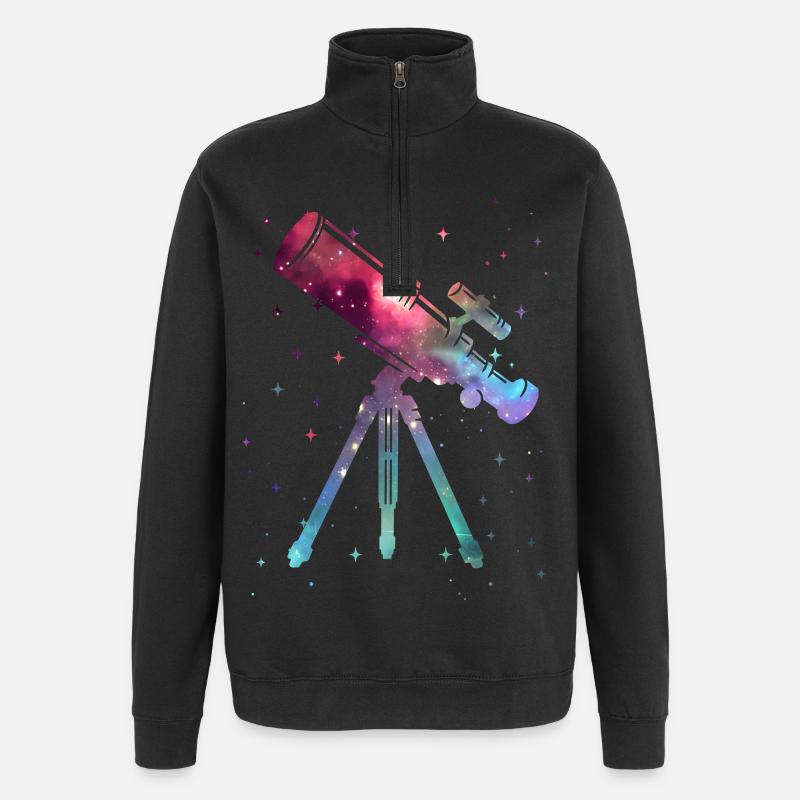 Astronomie du télescope Spatio-Kinden Astronomie - Sweat à zip 1/4 - noir