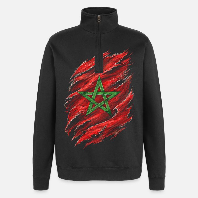 Moroccan Moroccan Moroccan - Quarter-Zip Sweatshirt - black