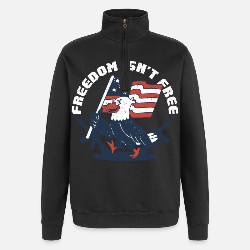 Veterans Day for Republicans - Quarter-Zip Sweatshirt - black