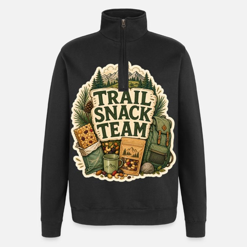 TRAIL SNACK TEAM Snacks - Quarter-Zip Sweatshirt - black