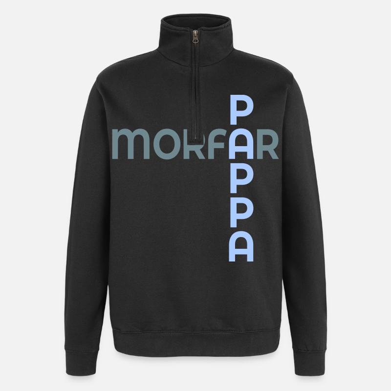 Papa du bébé Grand-père - Sweat à zip 1/4 - noir