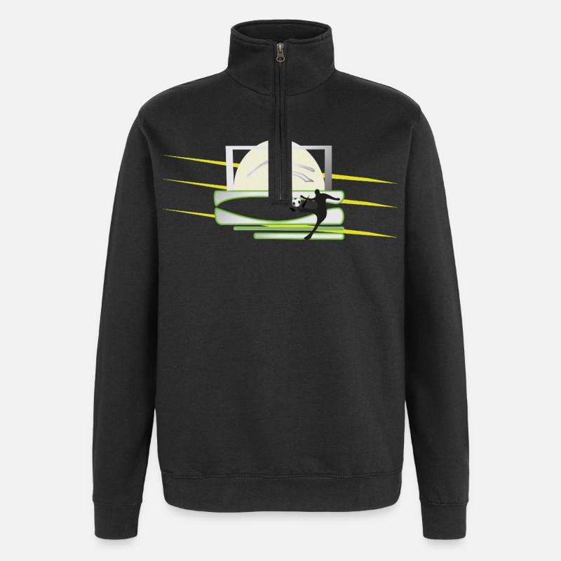 Kicker Ball Graphics - Quarter-Zip Sweatshirt - black